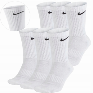 NIKE ORYGINALNE SKARPETY SKARPETKI WYSOKIE 42-46 6 PAR BIAŁE